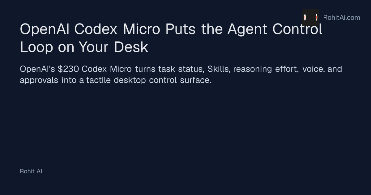 OpenAI Codex Micro Puts the Agent Control Loop on Your Desk
