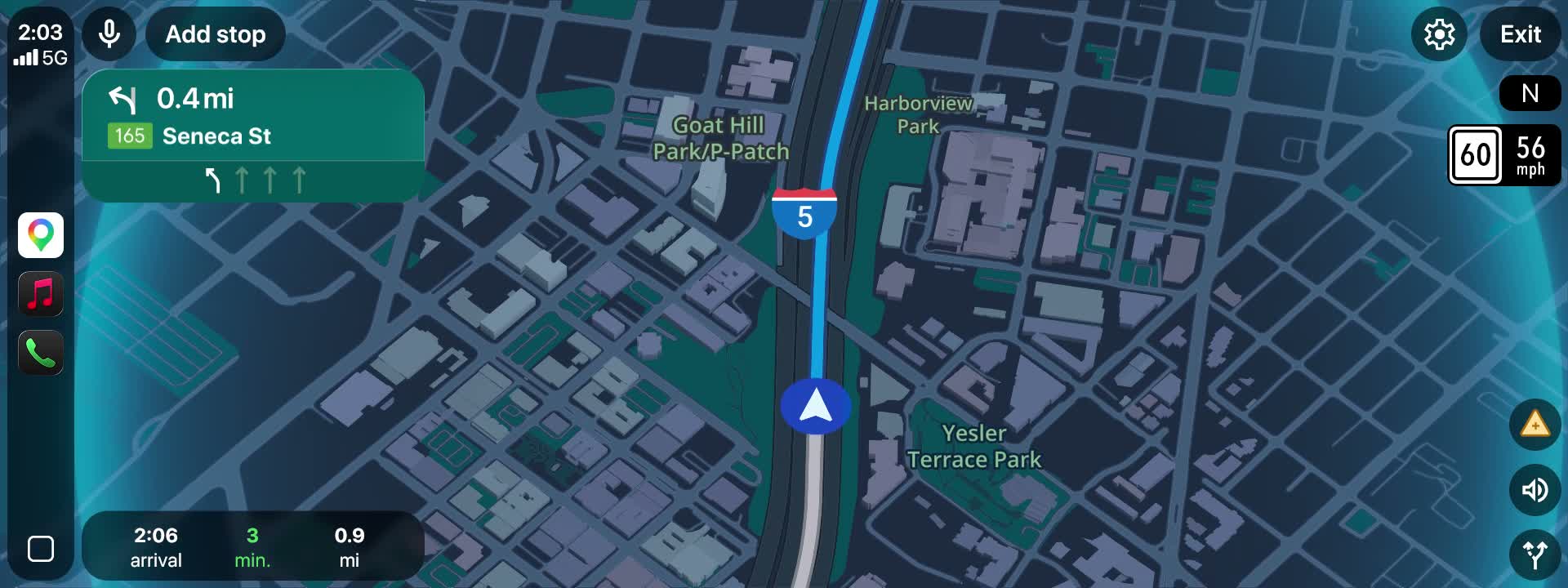Immersive Navigation showing a richer 3D route view inside Google Maps