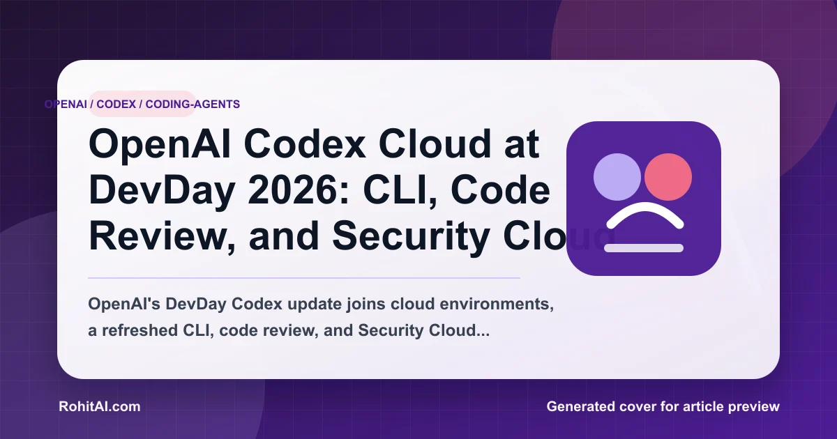 OpenAI Codex Cloud software delivery loop across cloud environments, CLI agents, code review, and security scanning