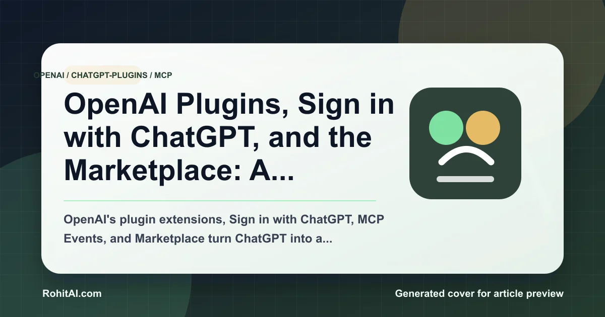 OpenAI developer distribution stack linking plugin discovery, ChatGPT identity, interactive extensions, events, and enterprise procurement